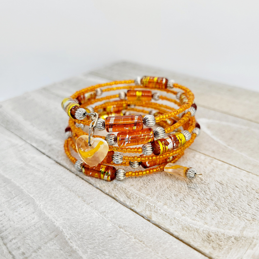 Orange Wrap Bracelet