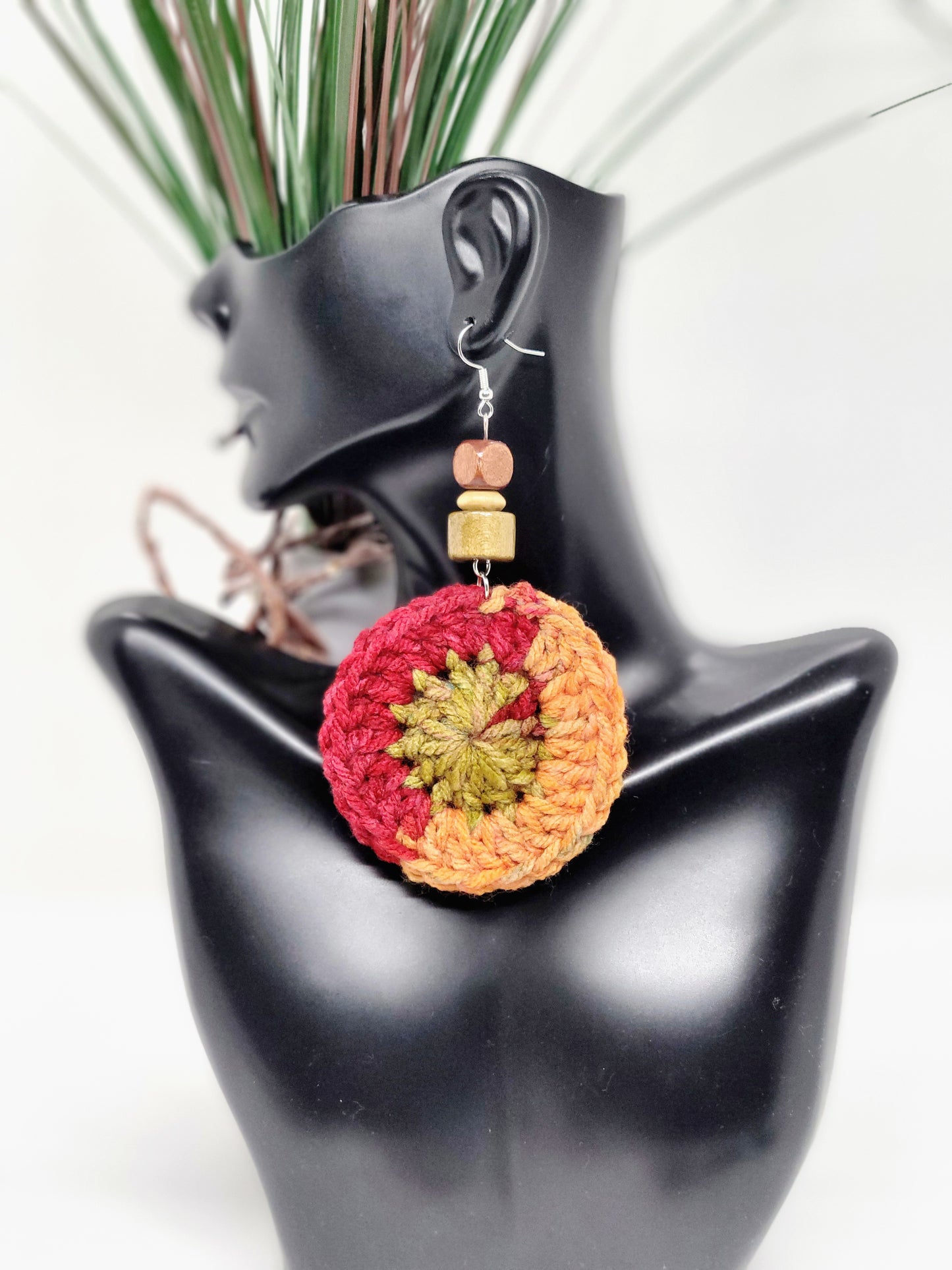 Multicolor Crochet Beaded Earrings