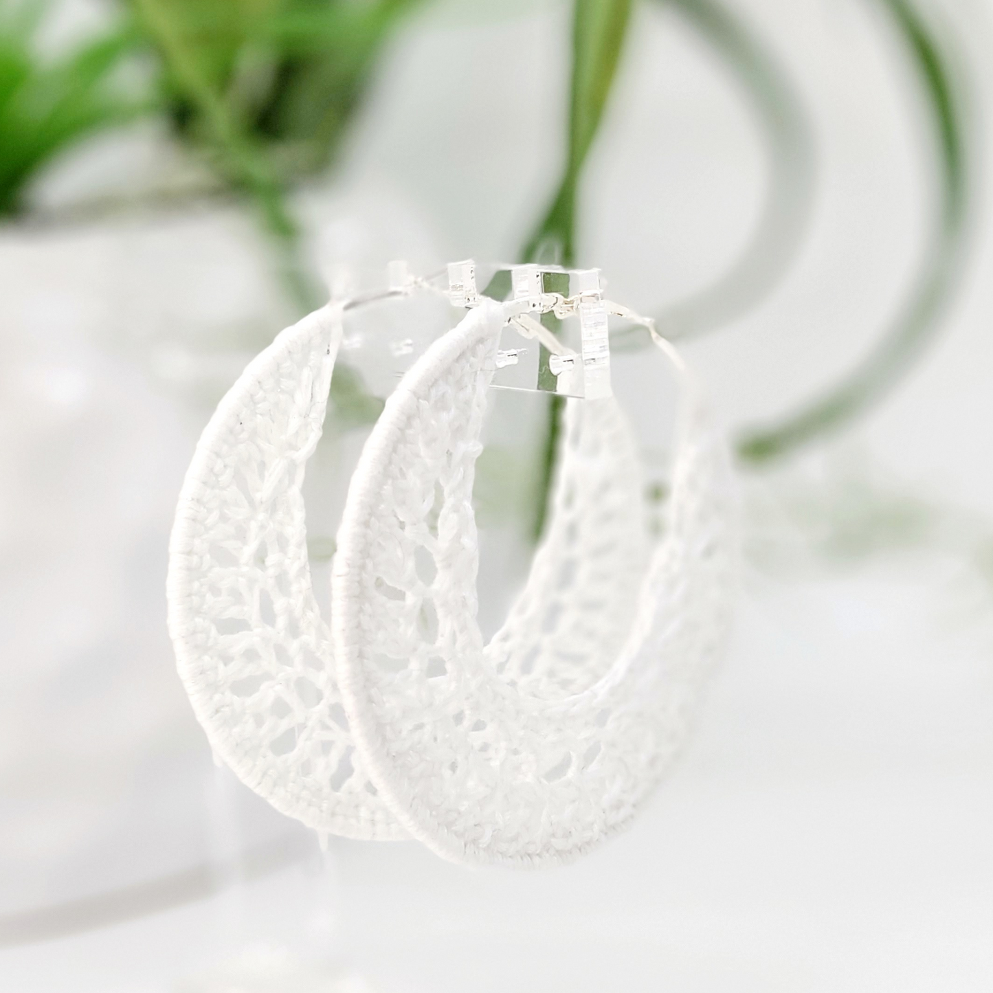 Crochet Hoop Earrings