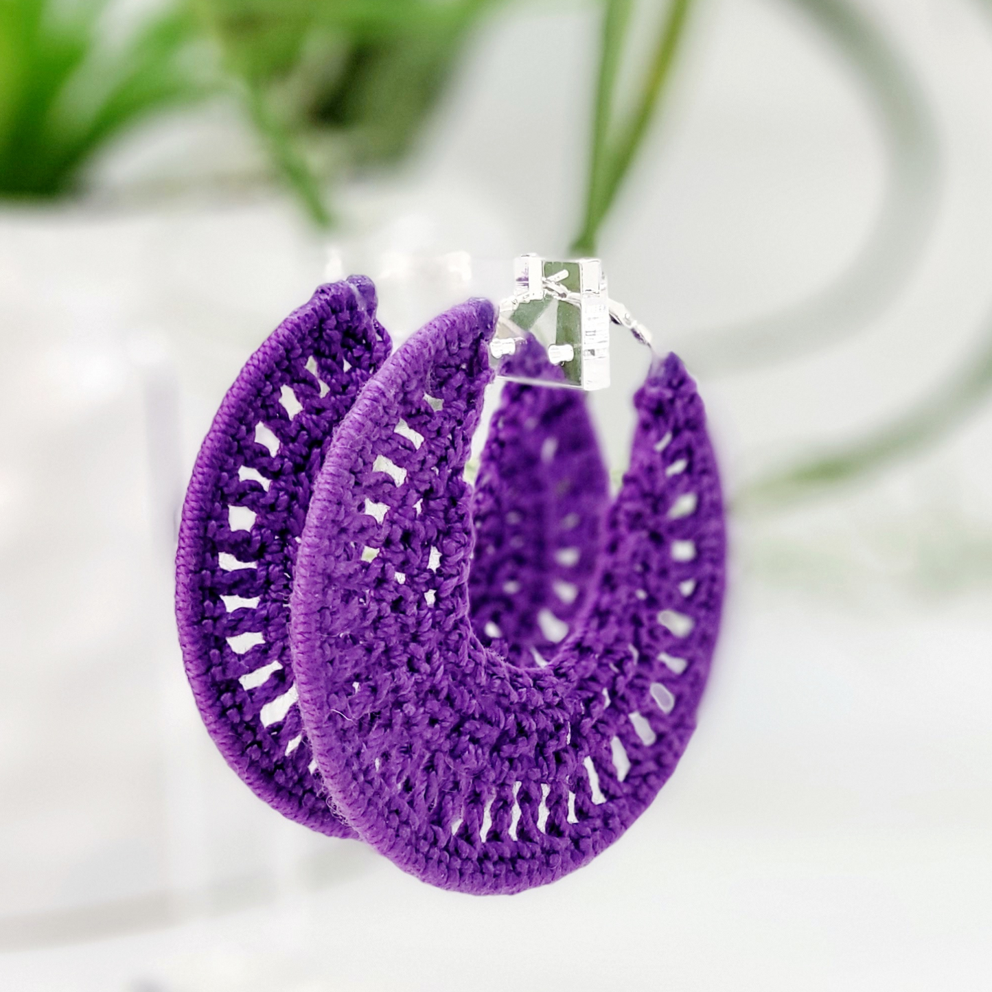 Crochet Hoop Earrings