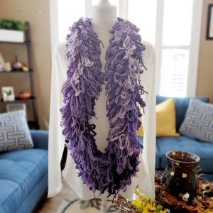 Purple Haze Shaggy Infinity Scarf