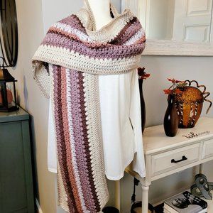 Extra Long Crochet Scarf Shawl Wrap